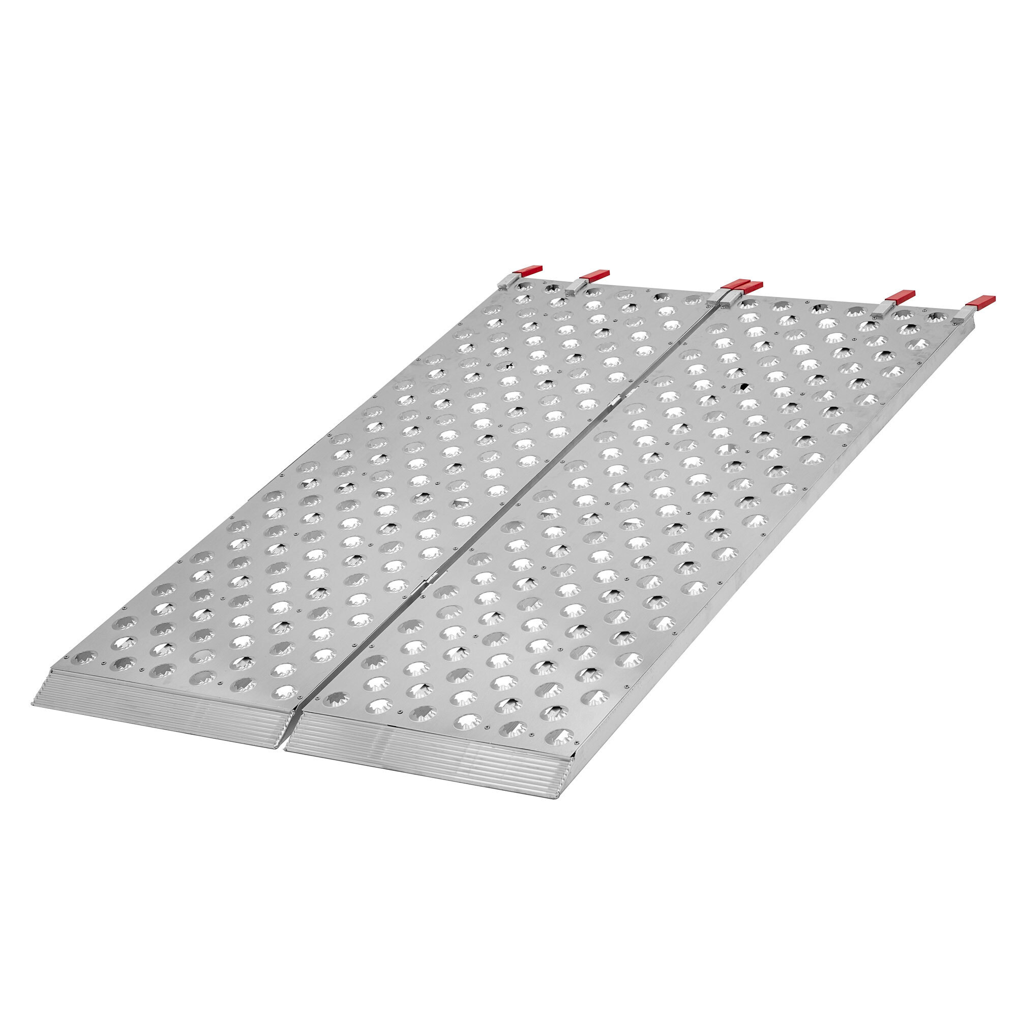 Black Widow, 5’ 10in. x 44in. Alum. Punch Plate Bi-Fold ATV Ramp, Max. Ramp Length 70 in, Surface Width 44 in, Capacity 1500 lb, Model# BFP-7044